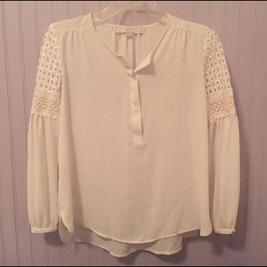 Loft White Blouse Size XXSP